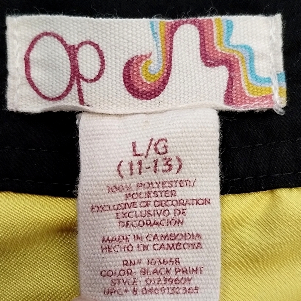 Ocean Pacific Ladies Juniors Mid-Rise 9" Neon Wave Board Shorts - Picture 4 of 7